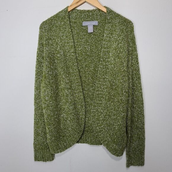 MODERN SOUL Green Open Front  Cardigan Sweater - Picture 7 of 11